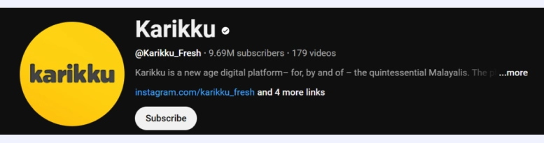Top youtubers in kerala - Karikku