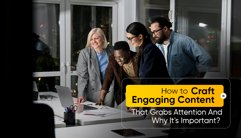 a group of people attracted by engaging and interesting content