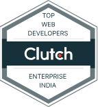 Clutch badge of top web developrs in Enterprise India